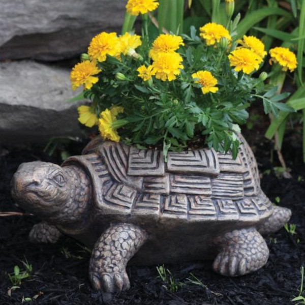 Patio Turtle Garden Planter for your plants cement tortoise sculptures